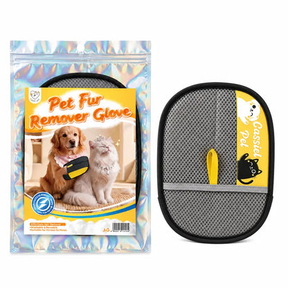 Cassiel-Pet Professional Pet Hair Removal Gloves for Grooming and Cleaning Upholstery, Carpets, and Car Interiors