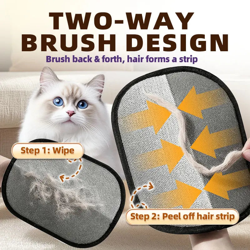 Cassiel-Pet Professional Pet Hair Removal Gloves for Grooming and Cleaning Upholstery, Carpets, and Car Interiors